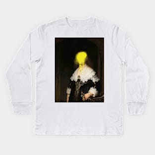 Maria In Yellow Kids Long Sleeve T-Shirt